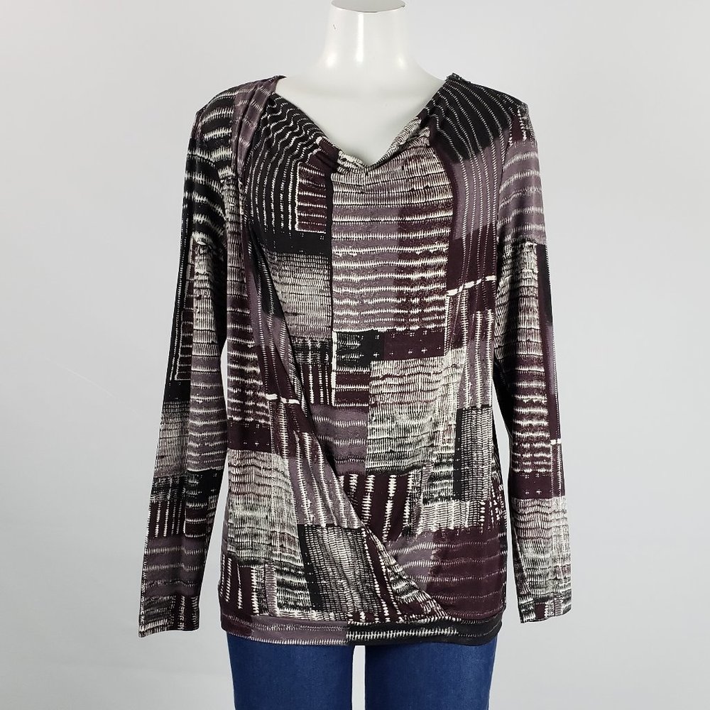 Sandwich Purple & Black Long Sleeve Top Size M